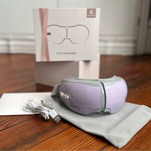 New NIB Restnature Heated Eye Massager w Bluetooth in Lavender Purple